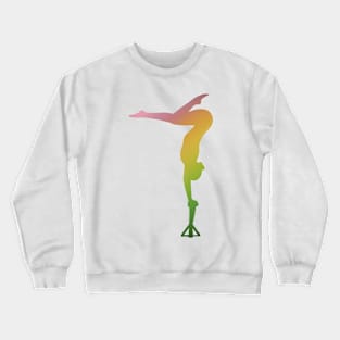 An acrobat doing a yogi Crewneck Sweatshirt